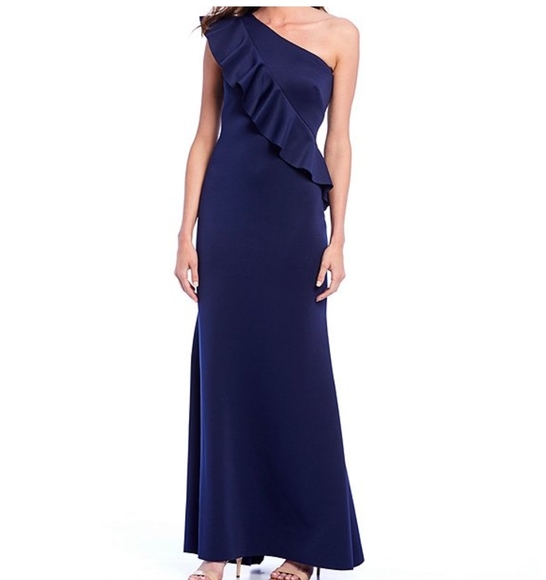 Navy Jessica Howard Formal Gown - Picture 1 of 4
